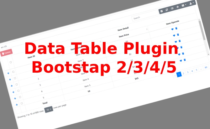Feature-rich Data Table Plugin For Bootstrap