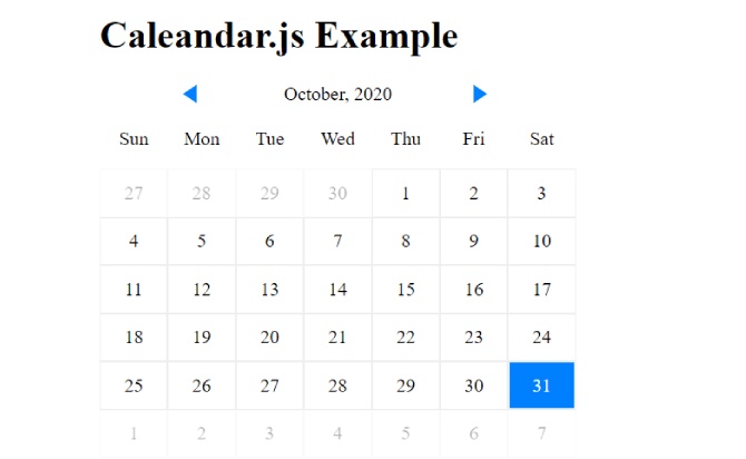 Create A Simple Event Calendar With JavaScript – Caleandar