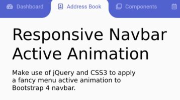 Responsive Navbar Active Animation For Bootstrap 4