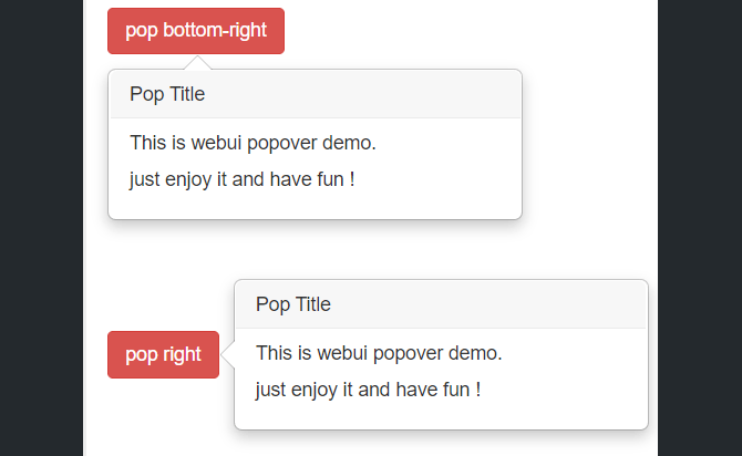 Bootstrap Popover Enhancement Plugin with jQuery - WebUI Popover