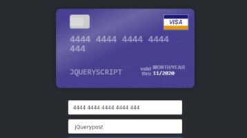 Create An Interactive Credit Card Form In jQuery - Card